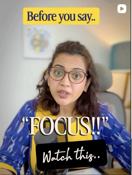 Aakanksha with caption: Before you say FOCUS!! — Watch this